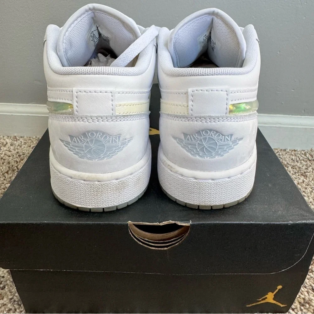 Air Jordan 1 Low Glitter Swoosh Sneakers